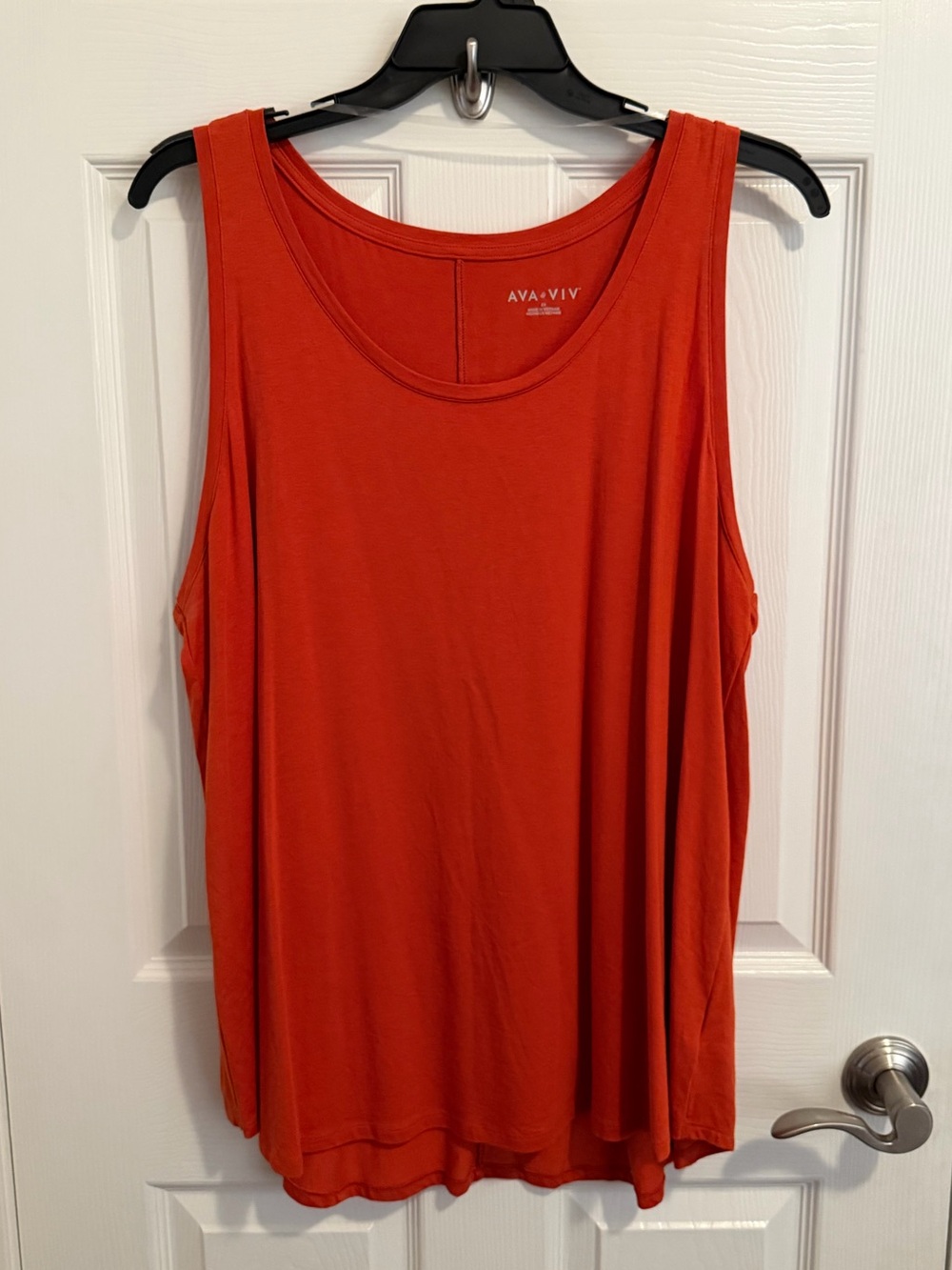Ava & Viv Women's Orange Tank Top Size 2X Like New